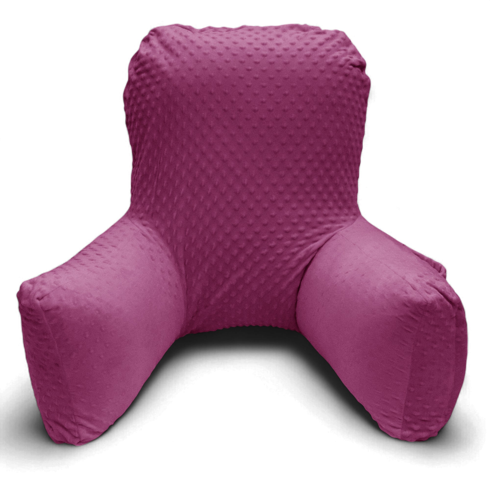 Backrest Pillow | Back Support Cushion | High Armrest - Fuschia Embossed