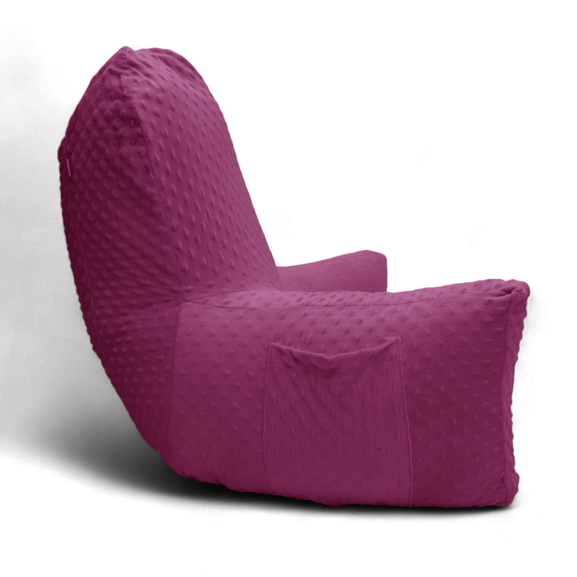 Backrest Pillow | Back Support Cushion | High Armrest - Fuschia Embossed