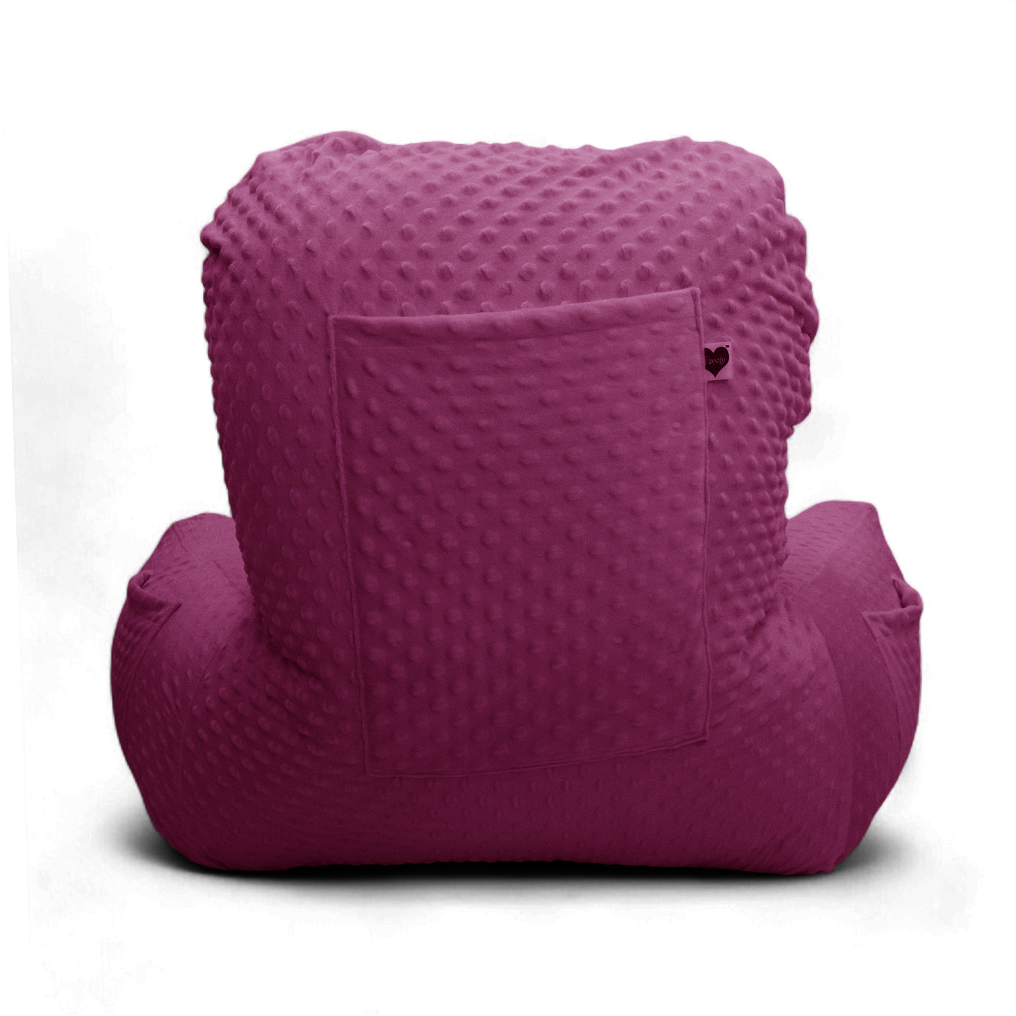 Backrest Pillow | Back Support Cushion | High Armrest - Fuschia Embossed