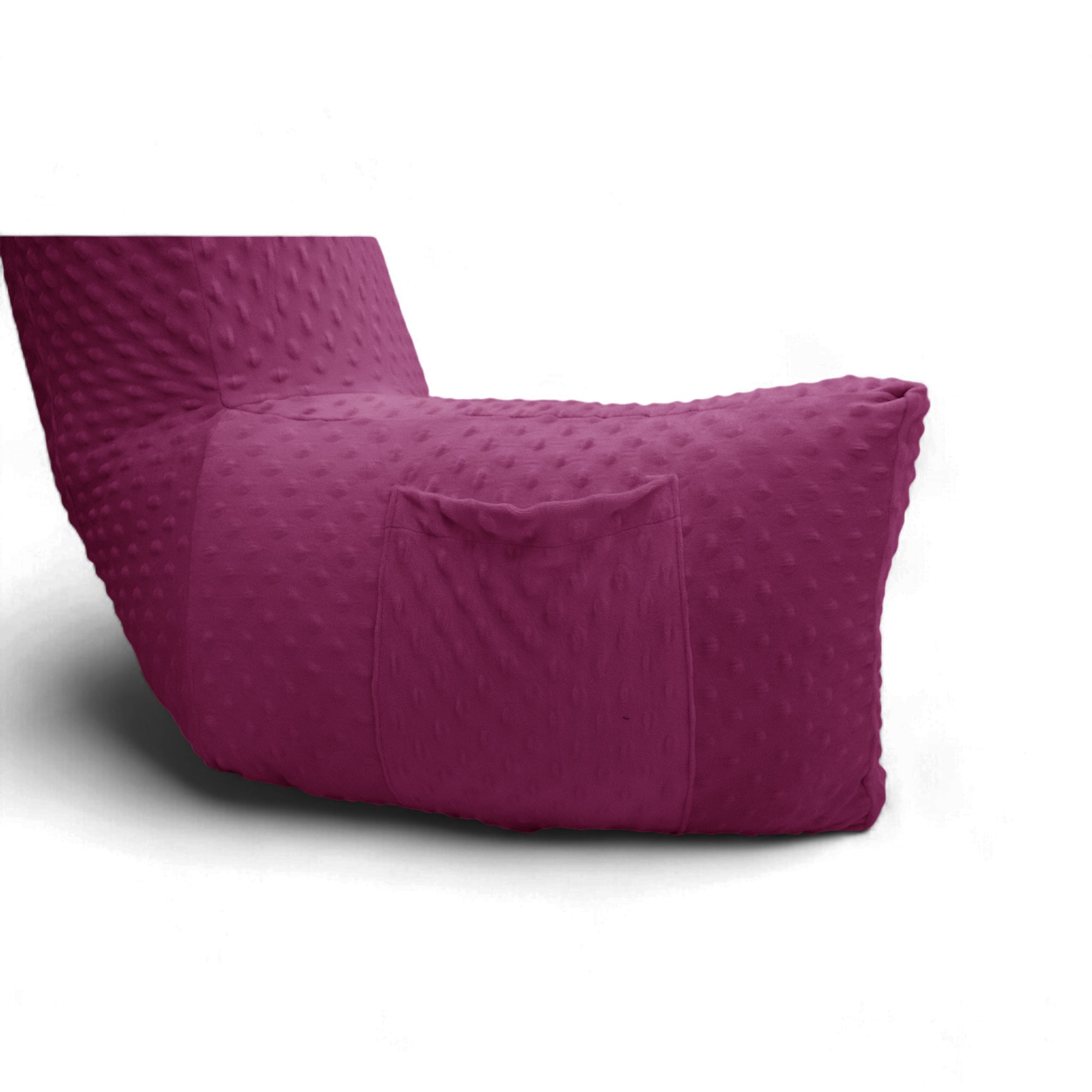 Backrest Pillow | Back Support Cushion | High Armrest - Fuschia Embossed