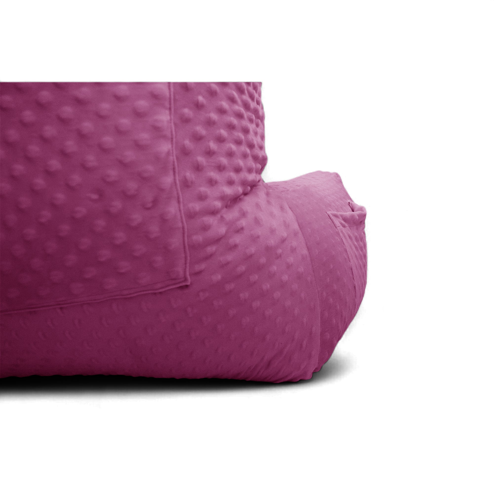 Backrest Pillow | Back Support Cushion | High Armrest - Fuschia Embossed