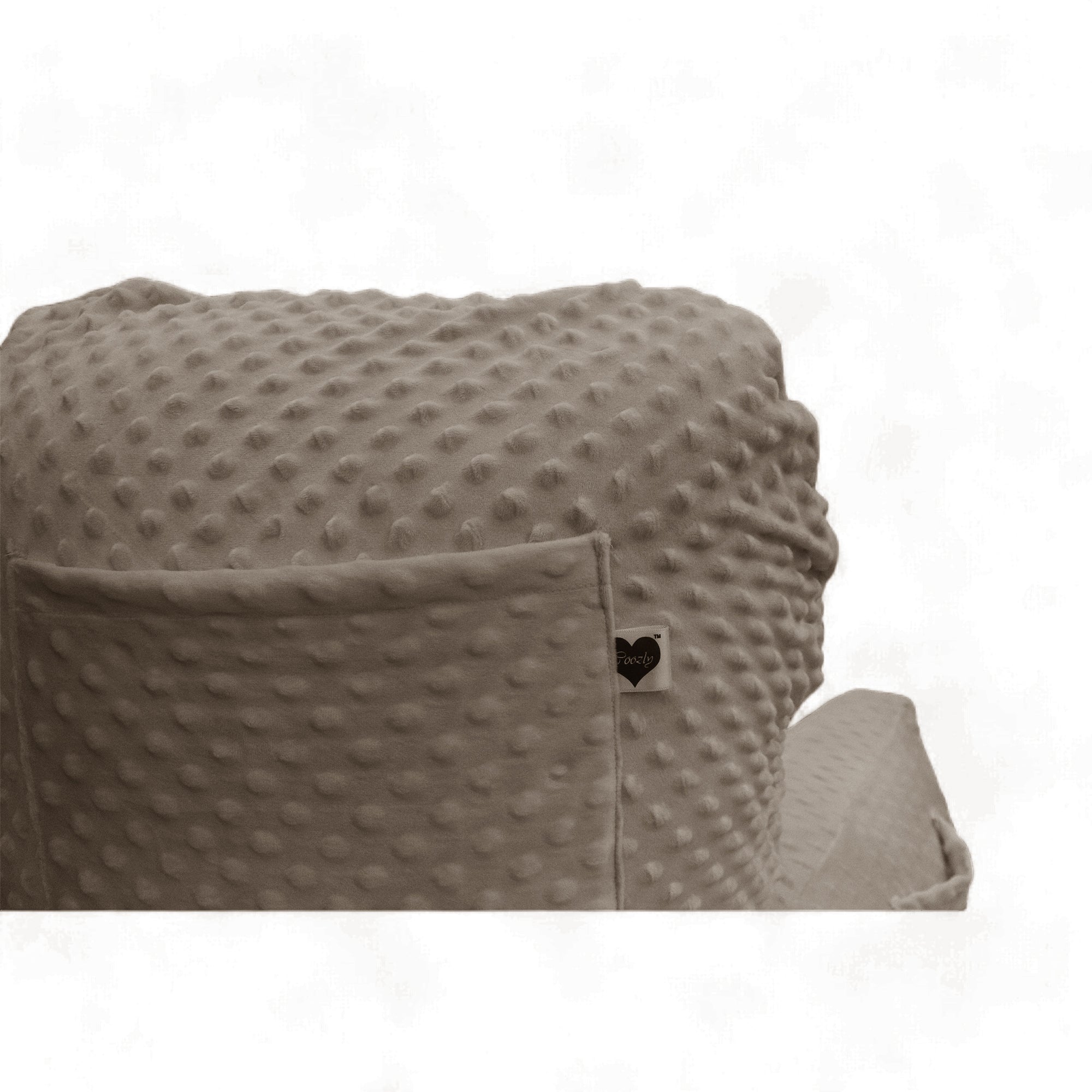 Backrest Pillow | Back Support Cushion | High Armrest - Beige Embossed