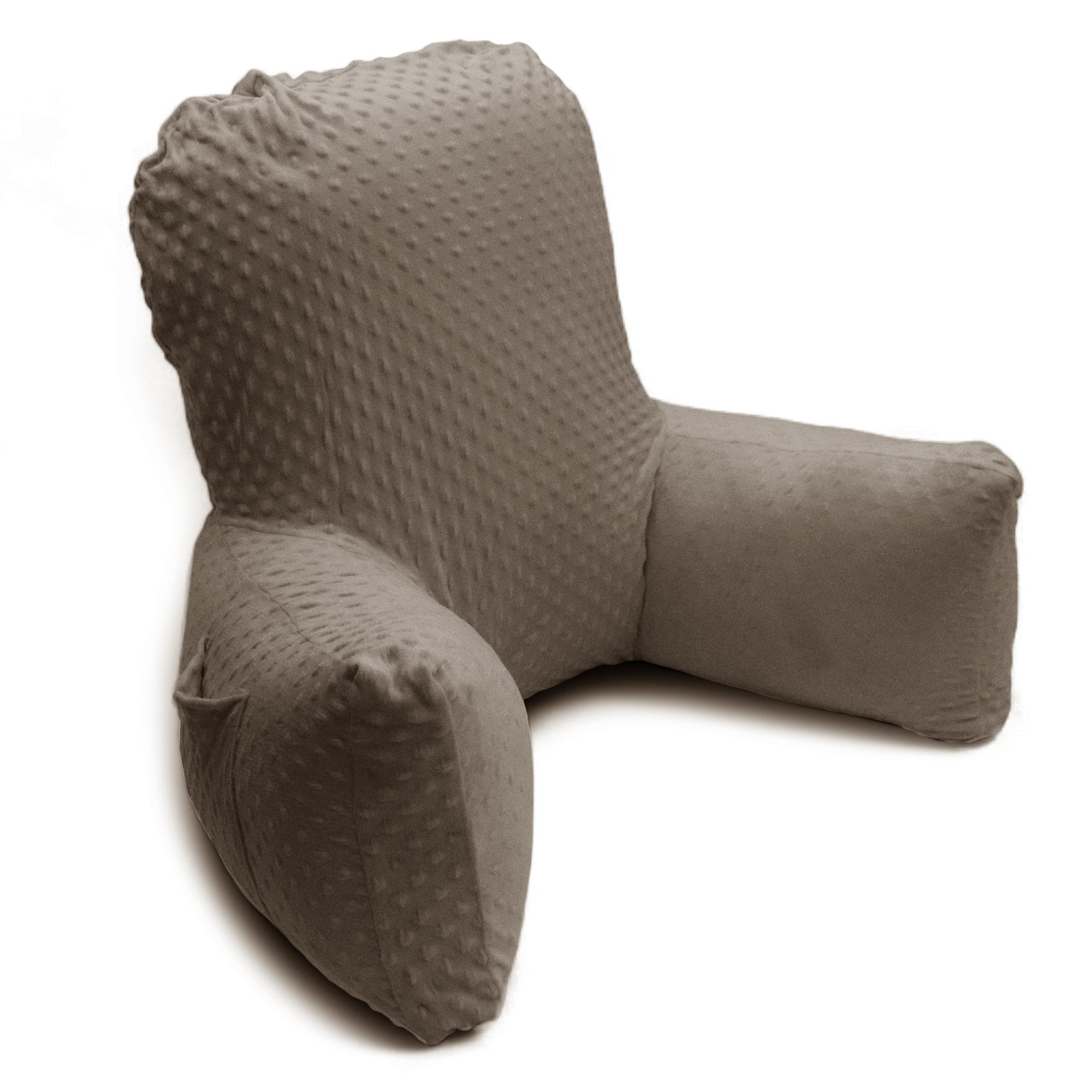 Backrest Pillow | Back Support Cushion | High Armrest - Beige Embossed