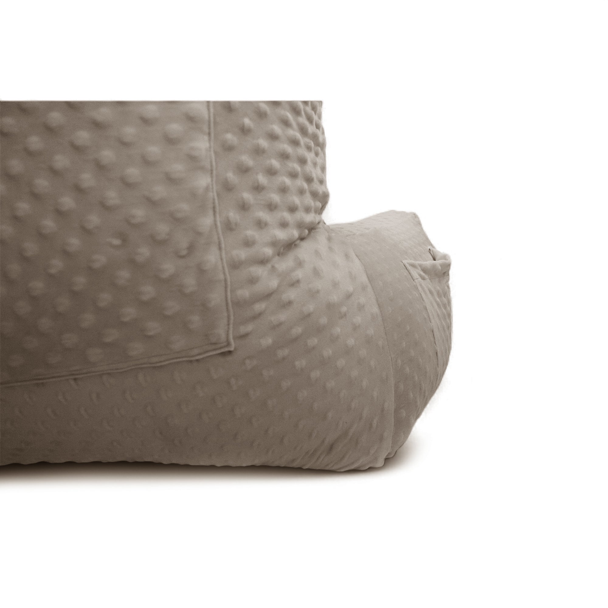 Backrest Pillow | Back Support Cushion | High Armrest - Beige Embossed
