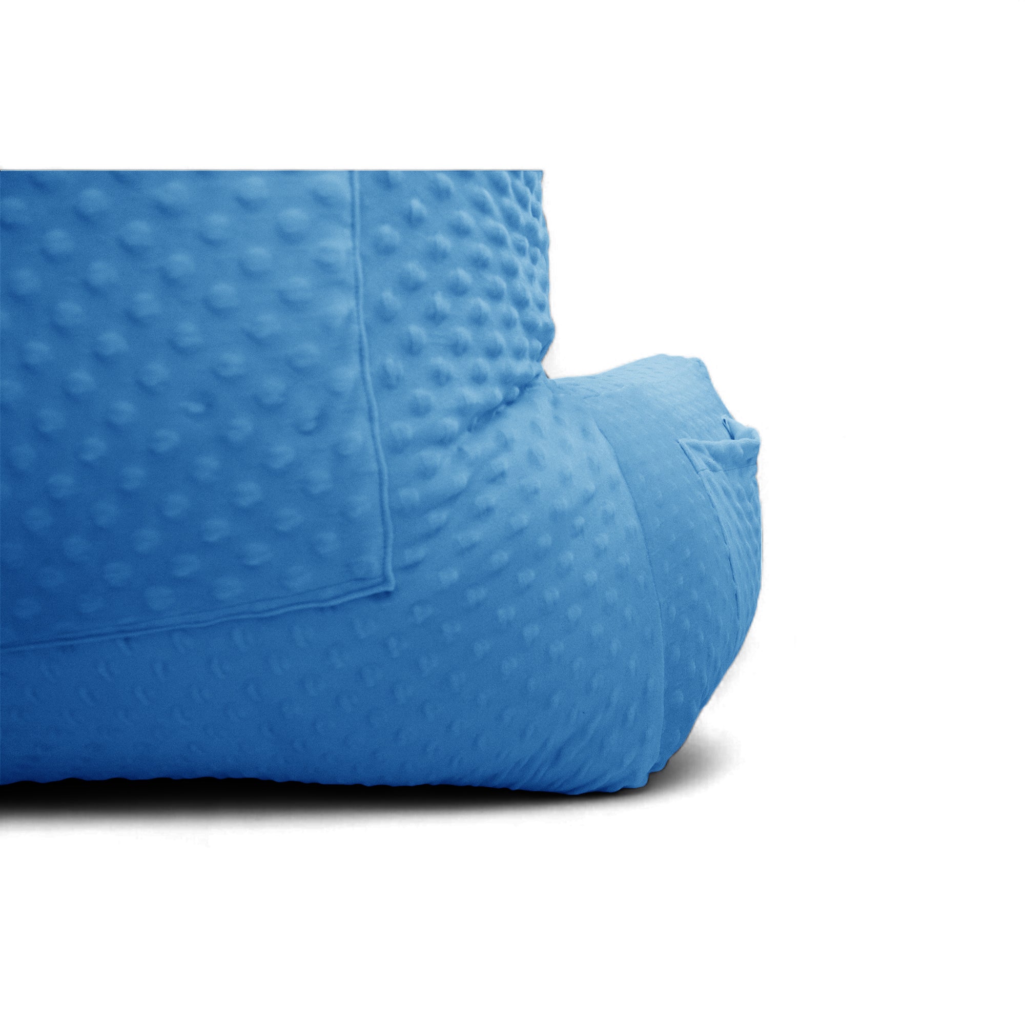 Backrest Pillow | Back Support Cushion | High Armrest - Dod Blue Embossed