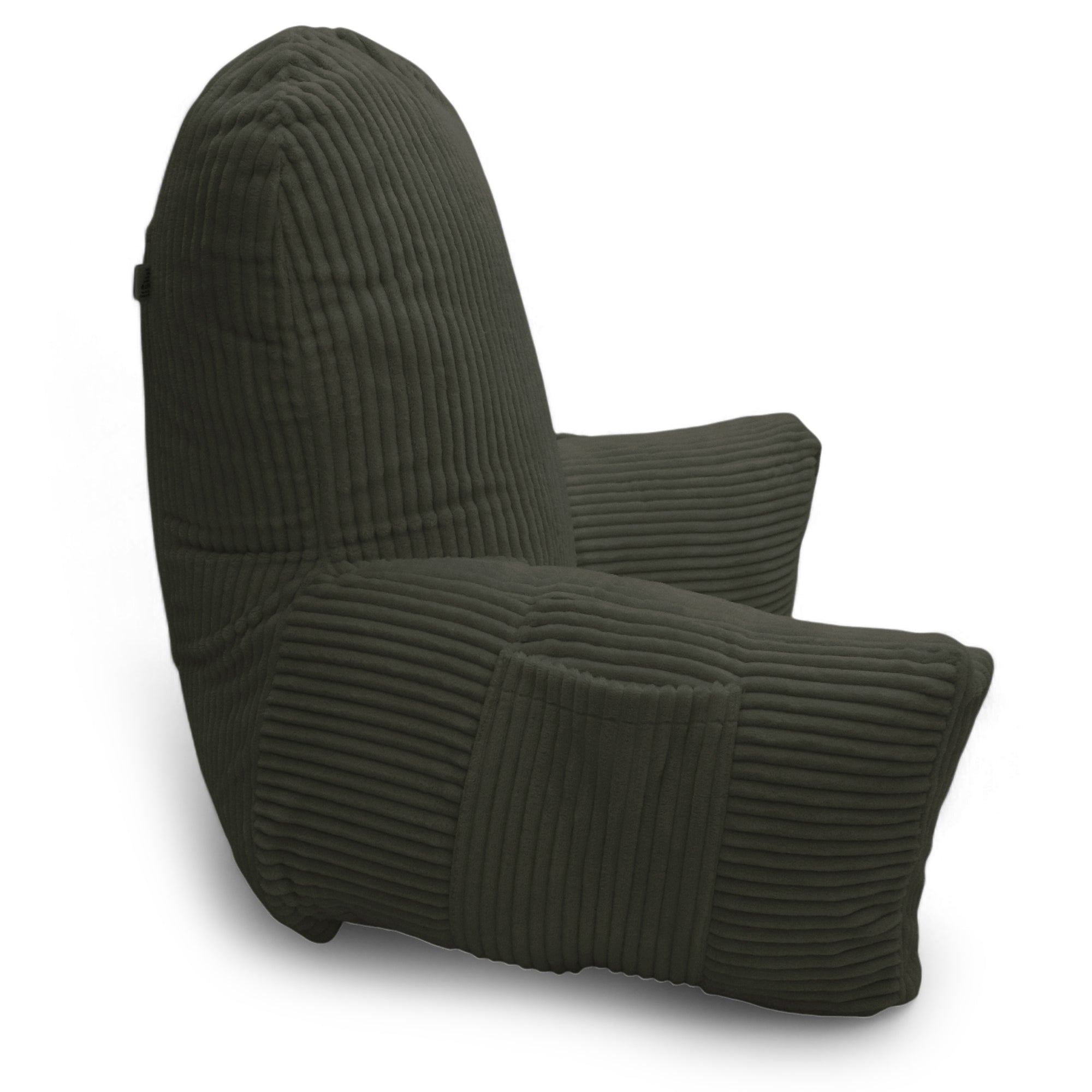 Backrest Pillow | Back Support Cushion | High Armrest - Bottle Green Stripes