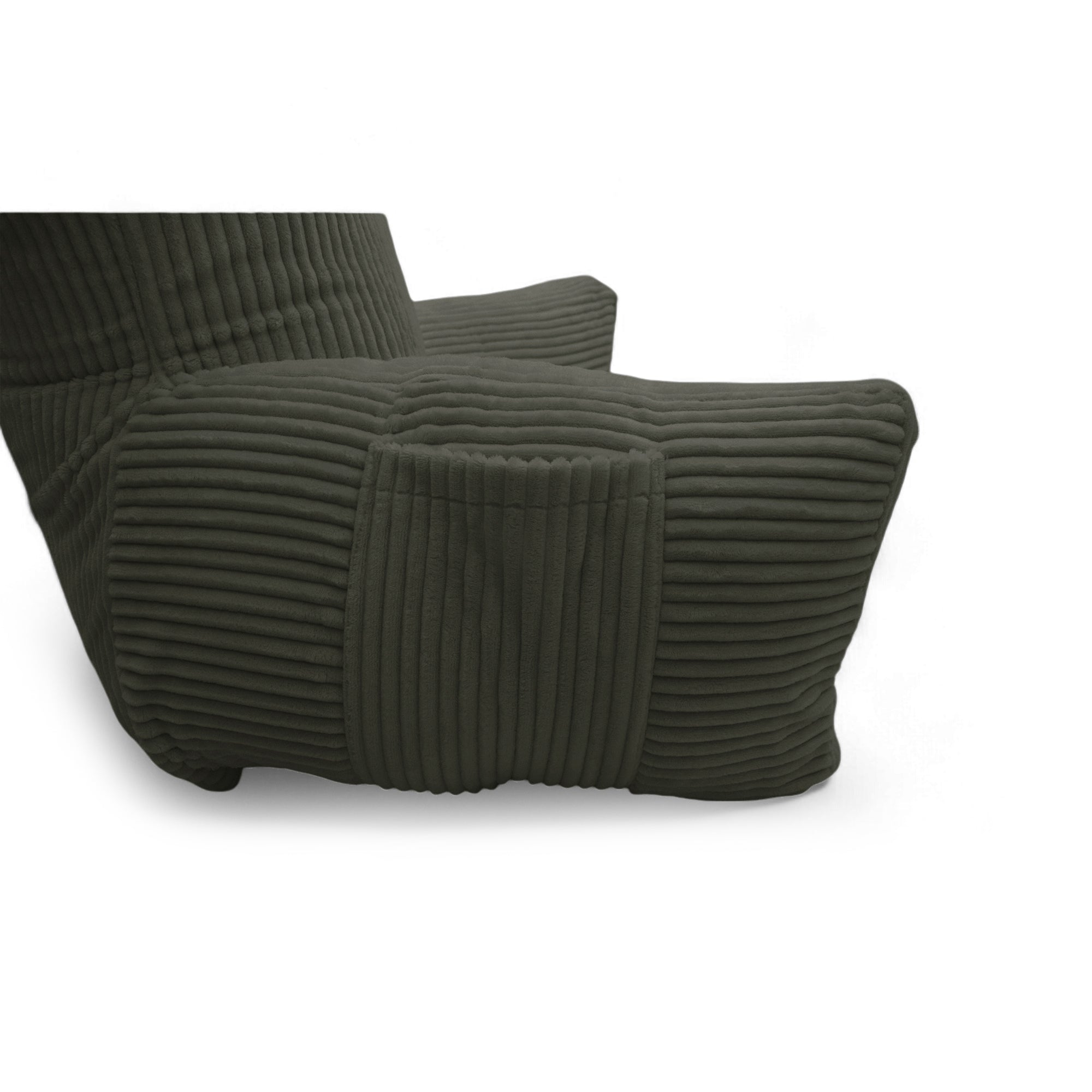 Backrest Pillow | Back Support Cushion | High Armrest - Bottle Green Stripes