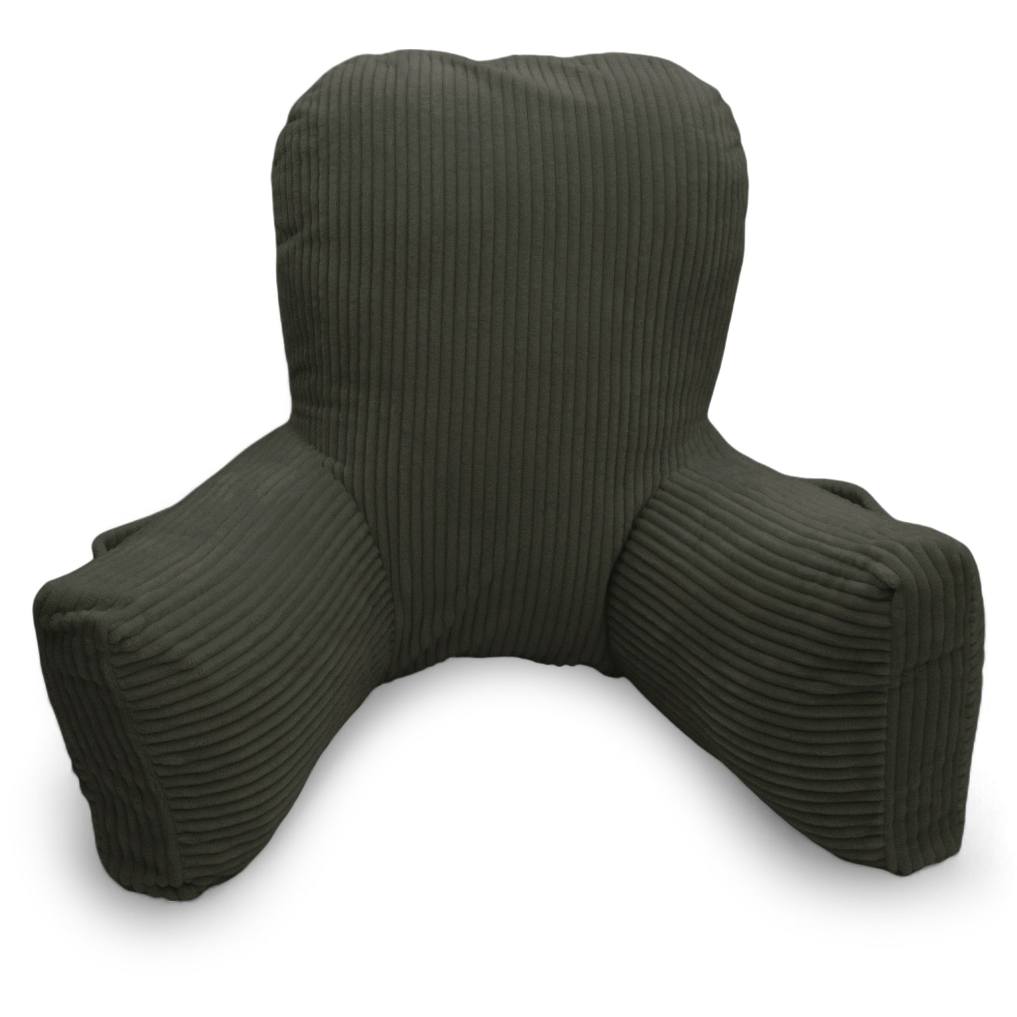Backrest Pillow | Back Support Cushion | High Armrest - Bottle Green Stripes