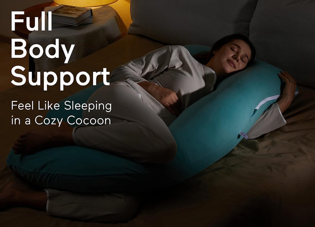 Sea Green-Coozly Belly Back Pregnancy Pillow