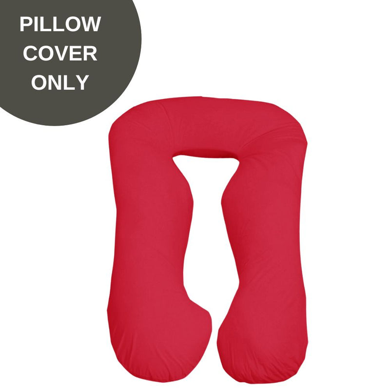 Cover Only - Body Contour Pregnancy Pillow Cover - Maroon
