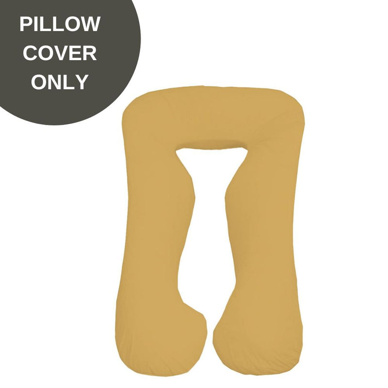 Cover Only - Body Contour Pregnancy Pillow Cover - Mustard