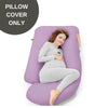 Cover Only -  G Shaped Pregnancy Pillow Cover - Lavender