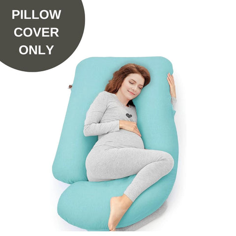 Cover Only -  G Shaped Pregnancy Pillow Cover - Mint