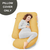 Cover Only -  G Shaped Pregnancy Pillow Cover - Mustard
