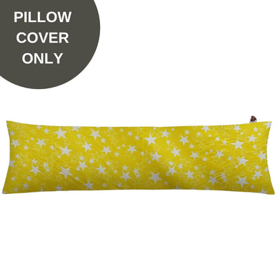 Cover Only - Lumbar Pregnancy Pillow Cover - Yellow Star