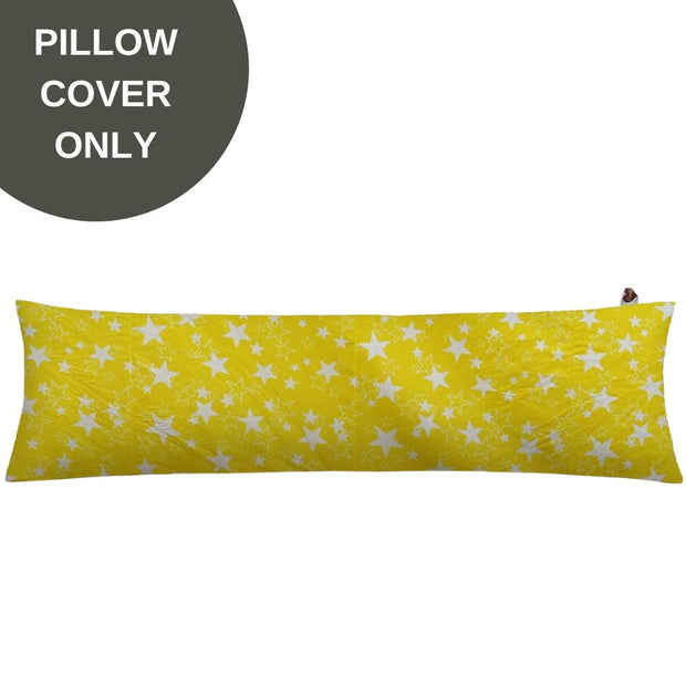 Cover Only - Lumbar Pregnancy Pillow Cover - Yellow Star