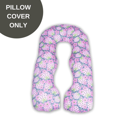 Cover Only - Body Contour Pregnancy Pillow Cover -Strawberry