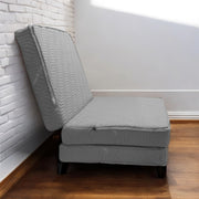 Grey Three Fold Foam Mattress | Foldable Mattress with Removable Covers | High Resilience Super Soft Foam