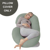 Cover Only - C Shaped Pregnancy Pillow Cover - Sage Green
