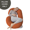 Cover Only - C Shaped Pregnancy Pillow Cover - Brick Orange