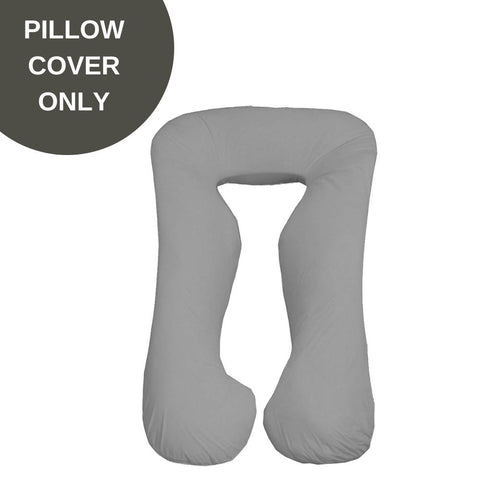 Cover Only - Body Contour Pregnancy Pillow Cover - Grey