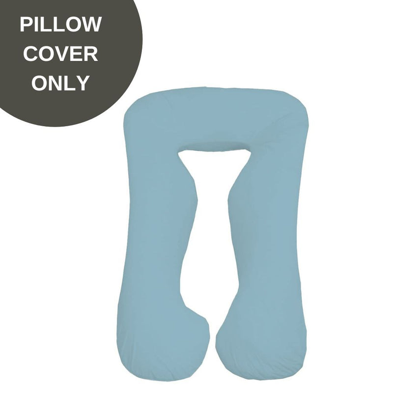 Cover Only - Body Contour Pregnancy Pillow Cover - Light Blue