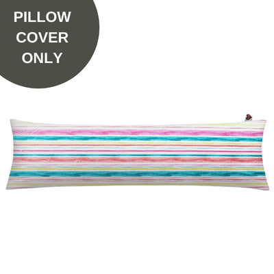Cover Only - Lumbar Pregnancy Pillow Cover - Brush Art