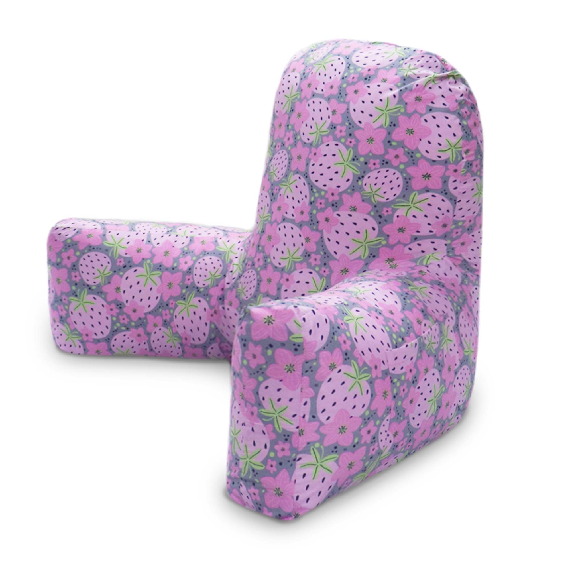 Backrest Pillow | Back Support Cushion | High Armrest - Very Berry