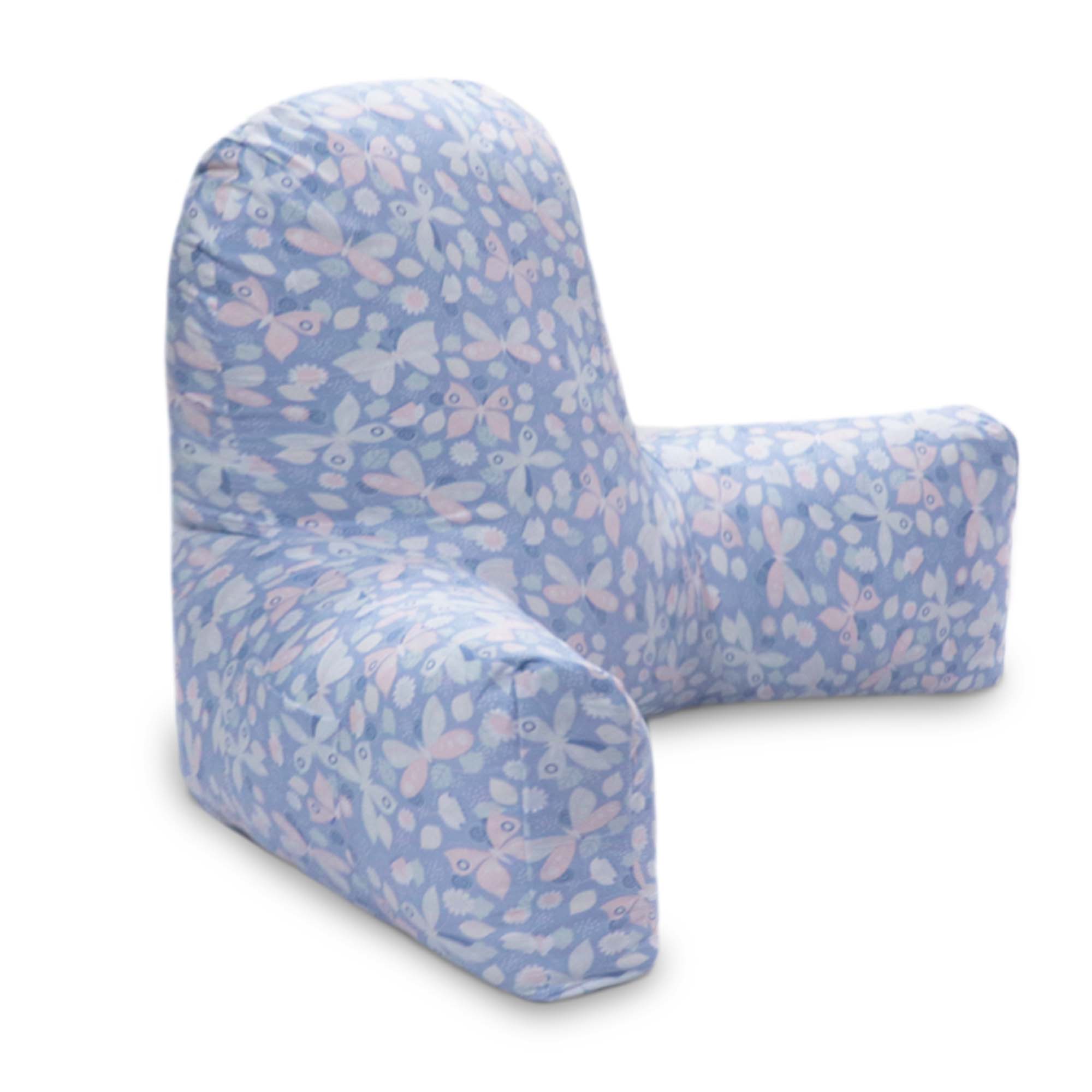 Backrest Pillow | Back Support Cushion | High Armrest - Grey Butterfly