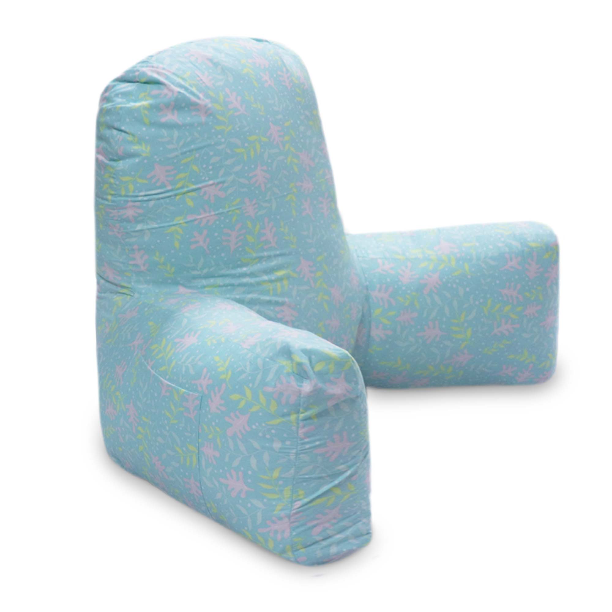 Backrest Pillow | Back Support Cushion | High Armrest - Green Flora