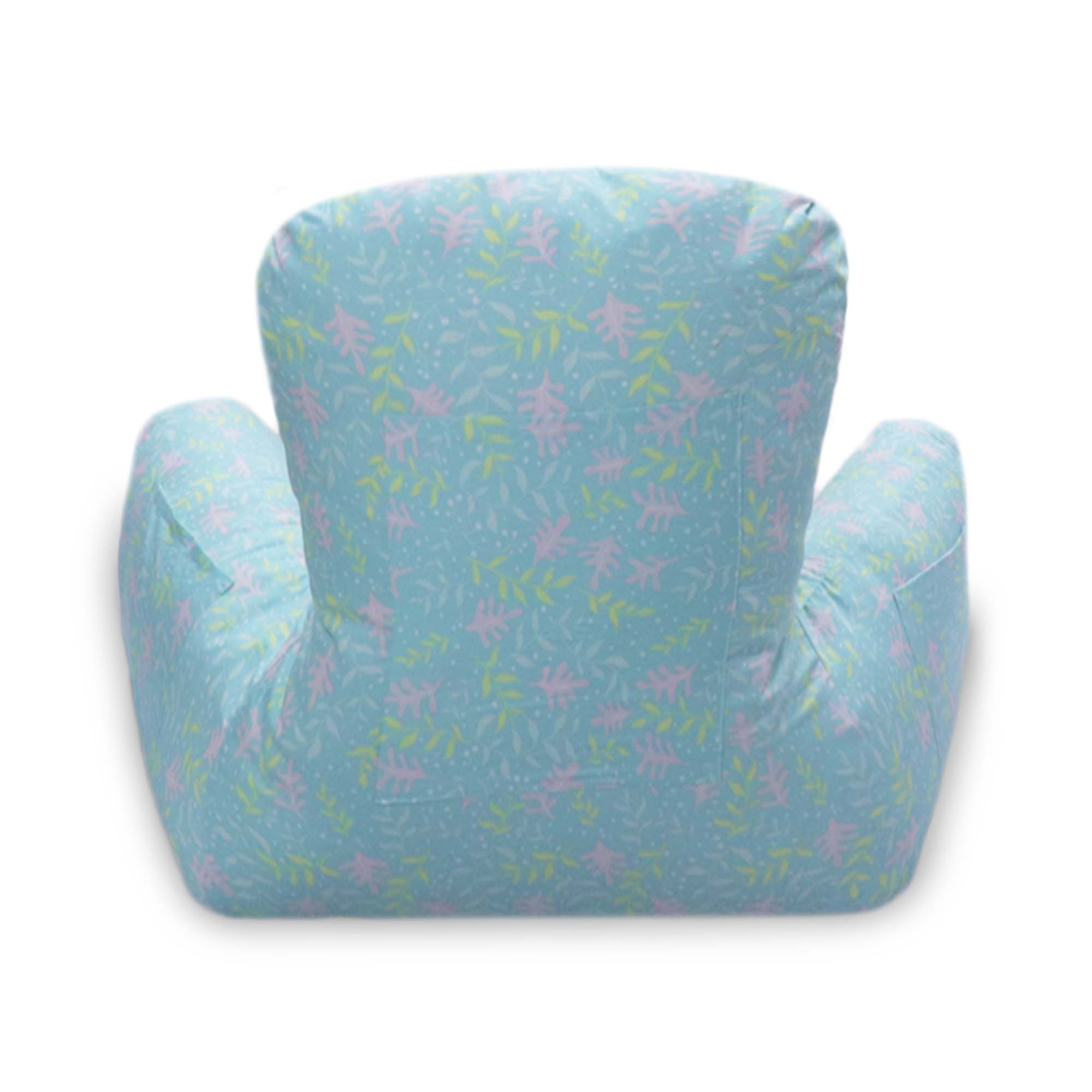 Backrest Pillow | Back Support Cushion | High Armrest - Green Flora