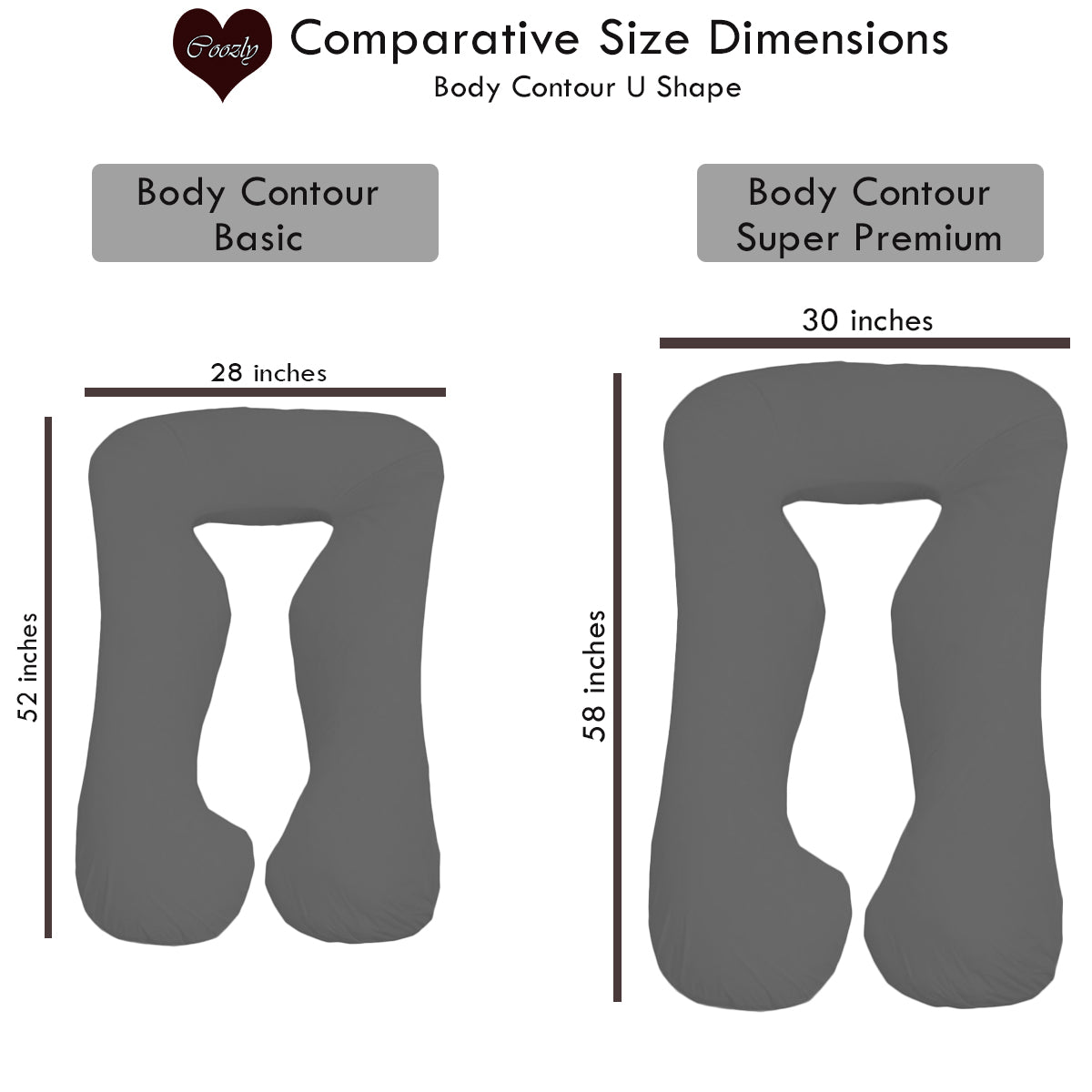 Red - Coozly Basic Body Contour Pregnancy Pillow