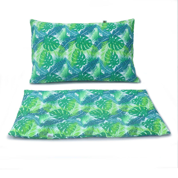 Coozly Set of 2 Quilted Pillow Cases | 100% Cotton Fabric | 45 X 70 Cms | Large Pillow Covers | Quilted Front (Fauna)