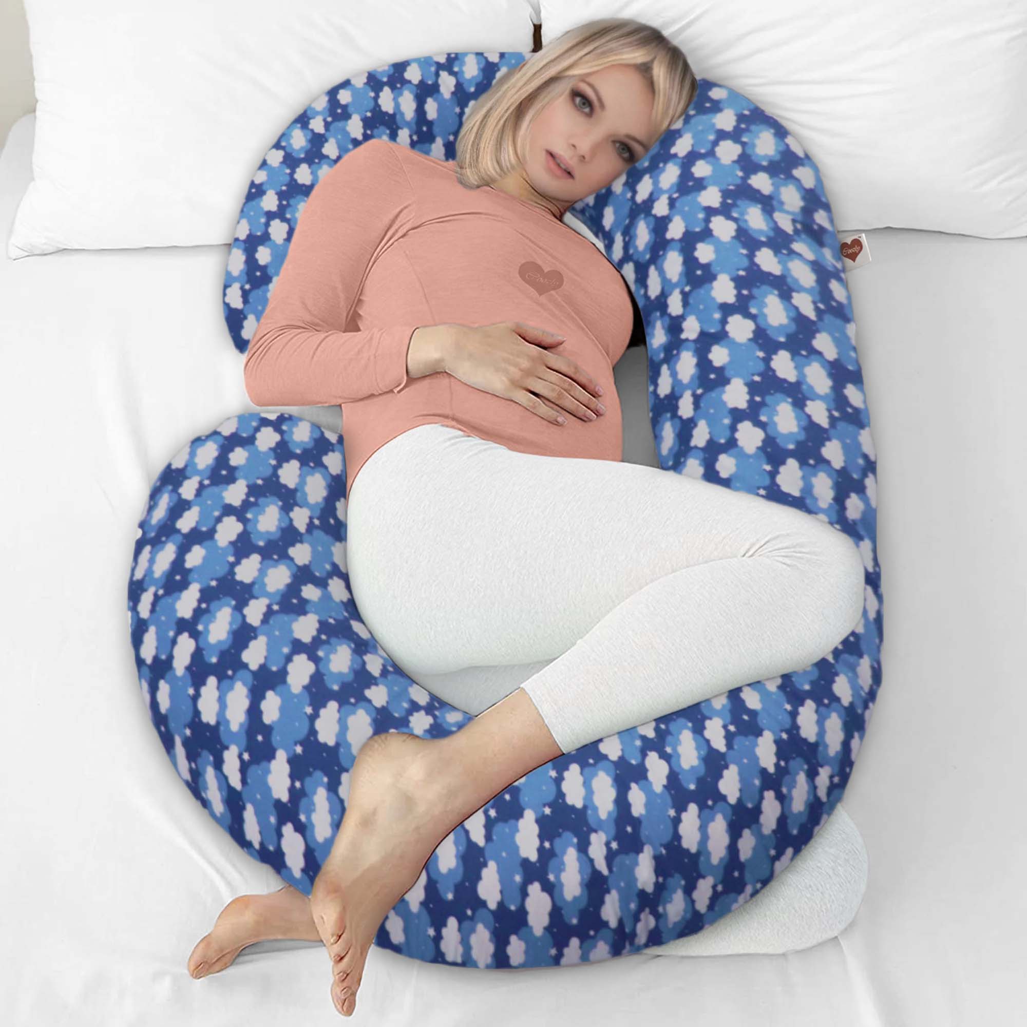 Blue Clouds - C Super Premium Pregnancy Body Pillow | Maternity Pillow