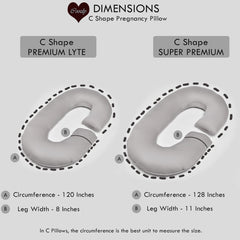 Navy - C Premium LYTE Pregnancy Body Pillow | Maternity Pillow