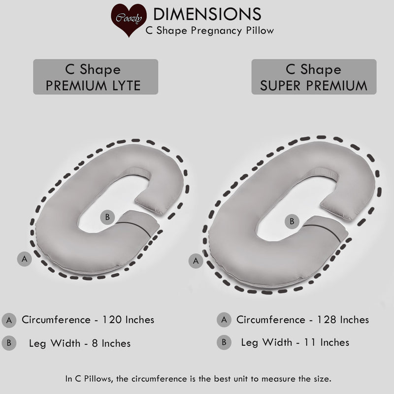 Navy - C Premium LYTE Pregnancy Body Pillow | Maternity Pillow