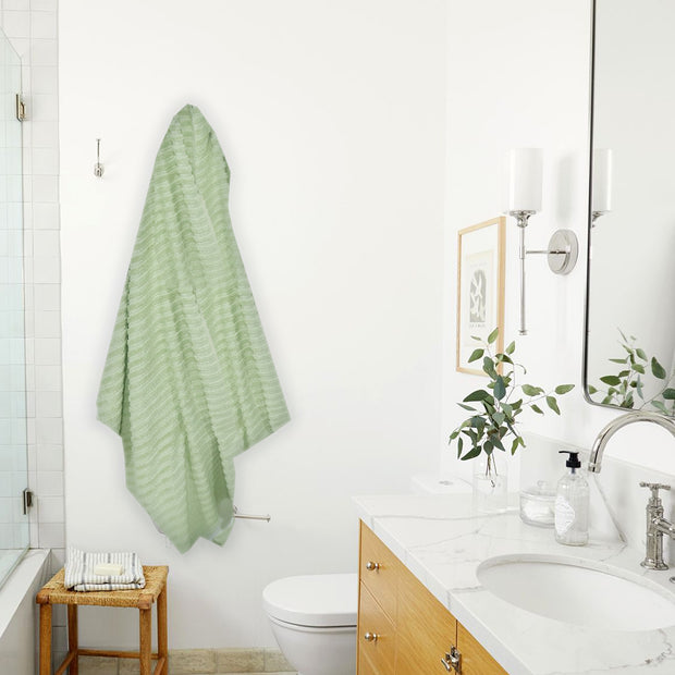Duo Green- Dermbrandt Premium Bath Towels with Loofah