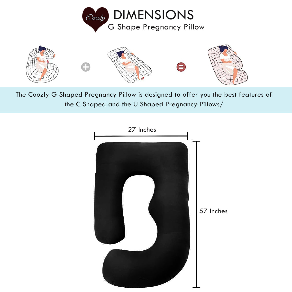 Red-Coozly Belly Back Pregnancy Pillow