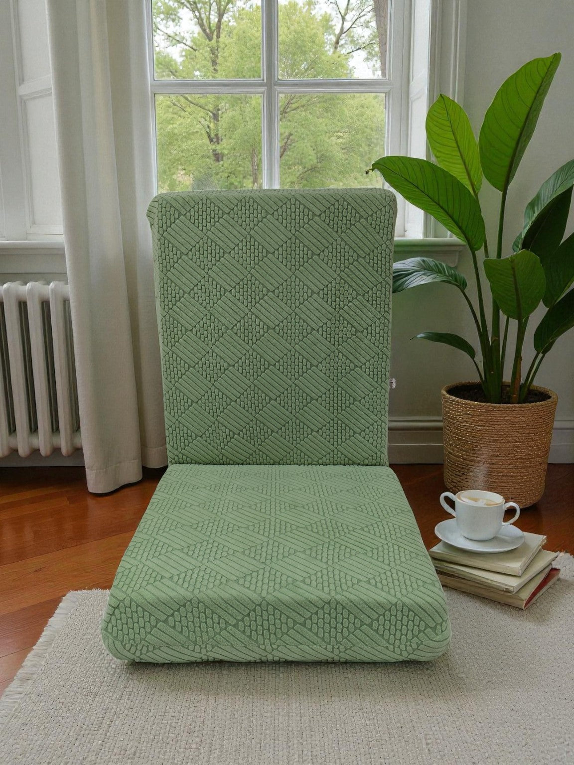 Coozly AutoFlex Ergonomic Adjustable Seat Stretch Jaqard Light Green