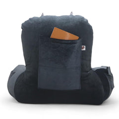 Backrest Pillow | Back Support Cushion | High Armrest - Velvet Grey