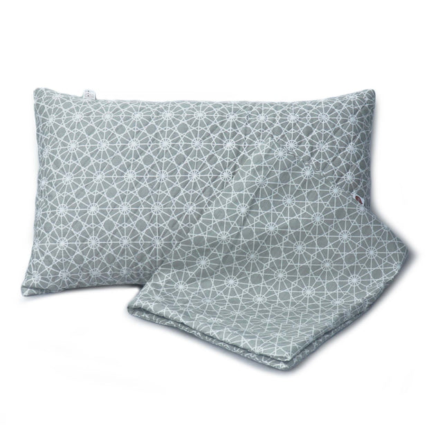 Coozly Set of 2 Quilted Pillow Cases | 100% Cotton Fabric | 45 X 70 Cms | Large Pillow Covers | Quilted Front (Beige KScope)