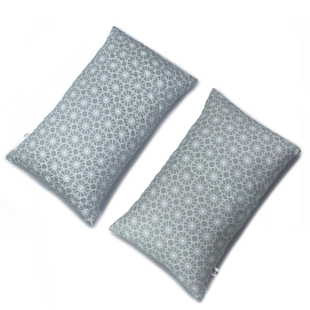 Coozly Set of 2 Quilted Pillow Cases | 100% Cotton Fabric | 45 X 70 Cms | Large Pillow Covers | Quilted Front (Beige KScope)