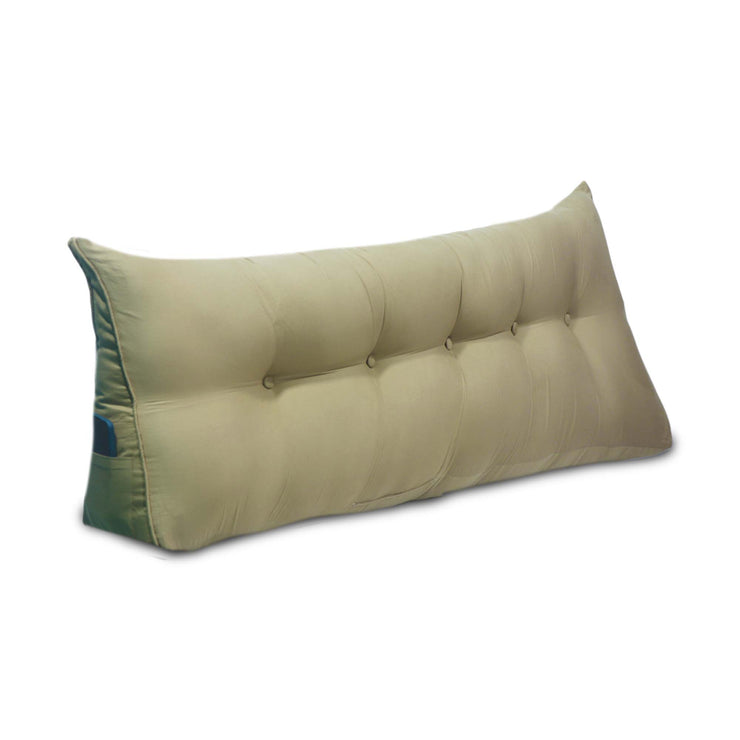 Khaki HeadBoard Bed/Floor Cushion