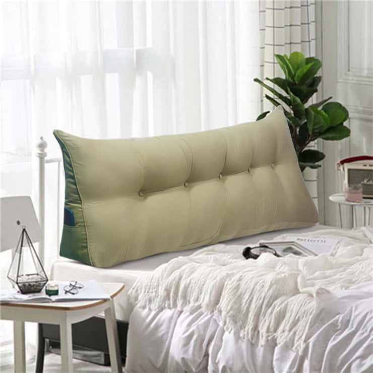 Khaki HeadBoard Bed/Floor Cushion