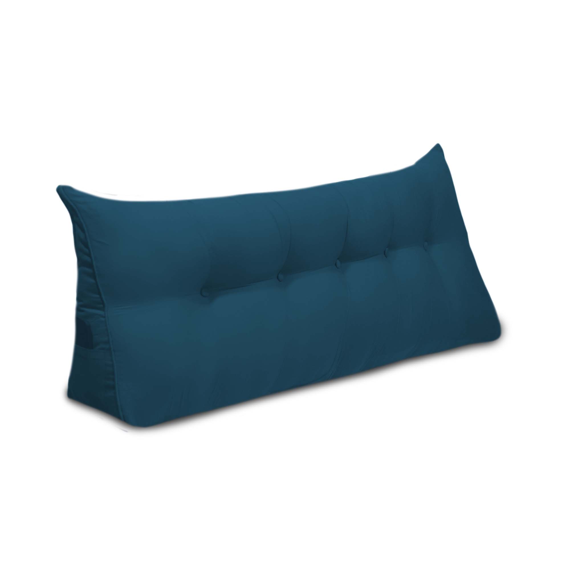 Blue HeadBoard Bed/Floor Cushion
