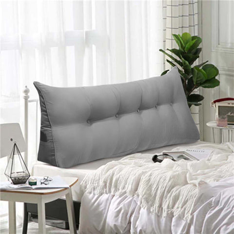 Grey HeadBoard Bed/Floor Cushion