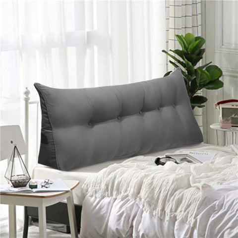 Dark Grey HeadBoard Bed/Floor Cushion