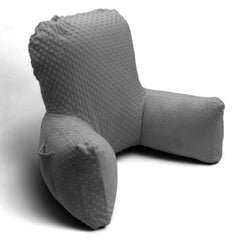 Backrest Pillow | Back Support Cushion | High Armrest - Grey Embossed