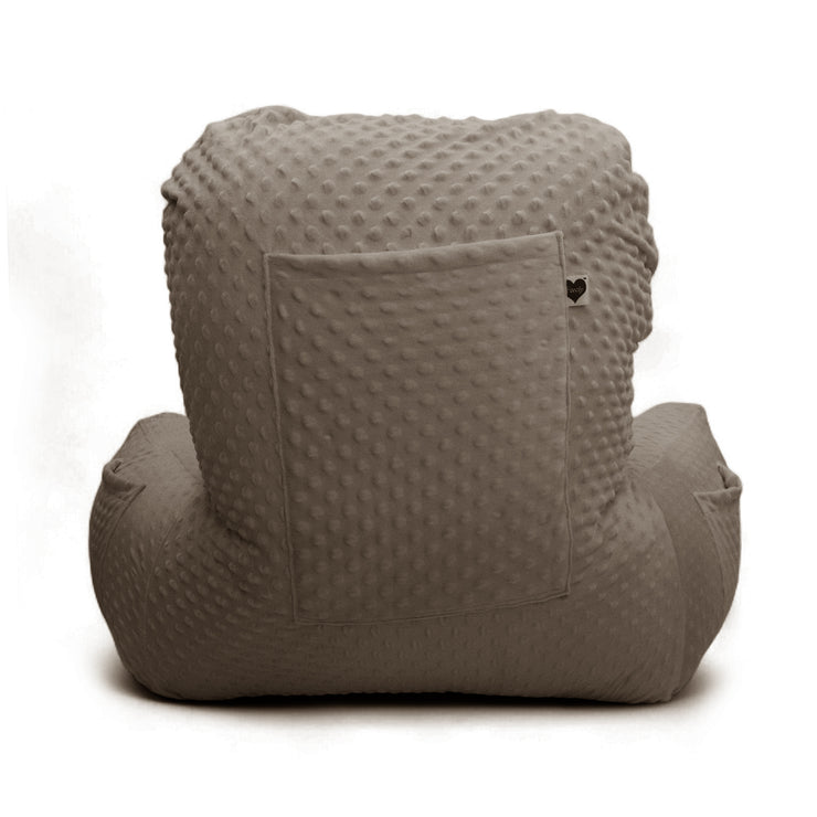 Backrest Pillow | Back Support Cushion | High Armrest -  Beige Embossed