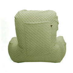 Backrest Pillow | Back Support Cushion | High Armrest - Light Green Embossed
